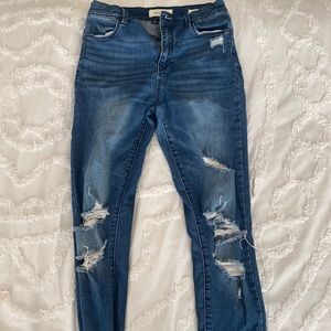 Size 26 navy high rise ankle jeggings from pacsun.